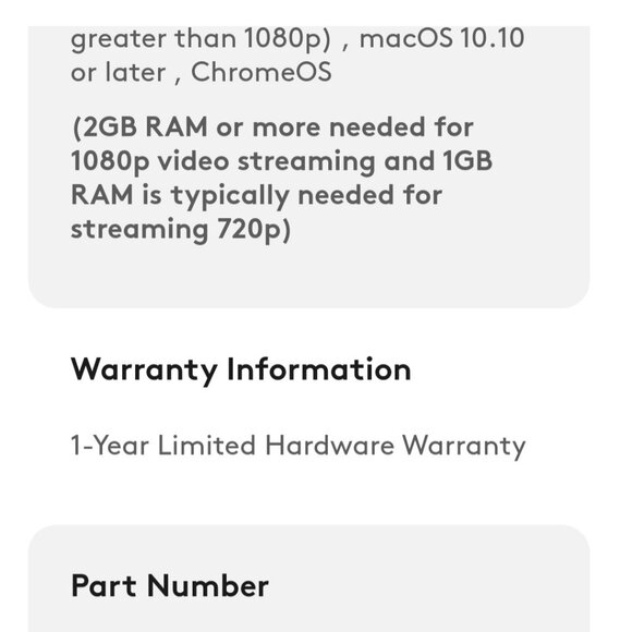 NEW UNOPENED Logitech Brio500 Webcam - Picture 8 of 12